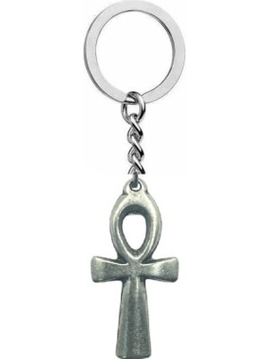 Eskitme Antik Ankh Anahtarı Metal Anahtarlık – Unisex Vintage & Gotik Aksesuar
