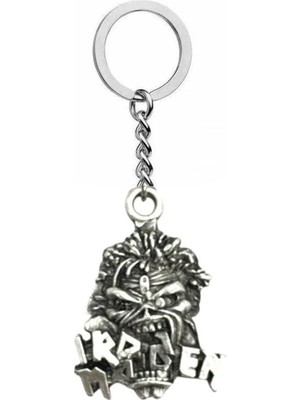 Iron Maiden Rock Metal Metal Anahtarlık – Gümüş Renk | Unisex Fan Aksesuarı