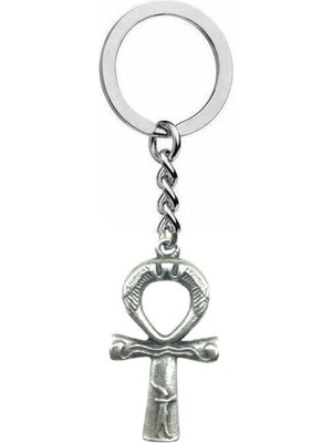 Ankh Sembolü Metal Anahtarlık – Unisex Antik & Vintage Aksesuar