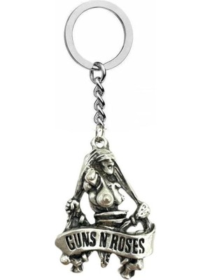 Guns N' Roses Rock Metal Grup Figürlü Metal Anahtarlık – Rock Tarzı Unisex Aksesuar