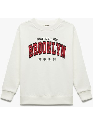 Koton  Ekru Erkek Çocuk Sweatshirt 6WKB10181TK
