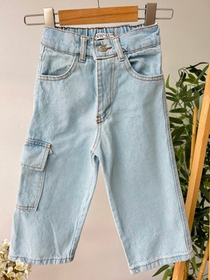 Erkek Çocuk Kargo Cep Kot Pantolon