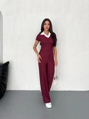 Ottoman Kumaş Beyaz Gömlek Yaka Takım S4142