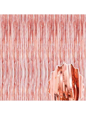 Rose Gold Püsküllü Kapı Perdesi