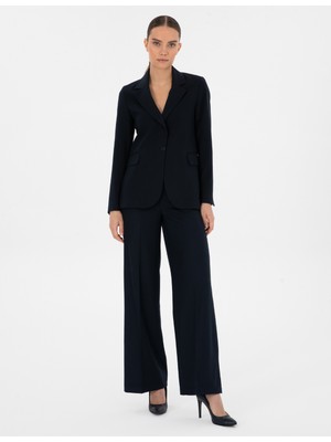 Pierre Cardin Kadın Lacivert Palazzo Kumaş Pantolon 50310115-VR033