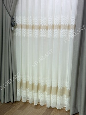 Soft Weave Gold Tül Perde | Ağır Gramajlı, 1/3 Sık Pileli, Ütü Gerektirmez L Her Odaya Uygun