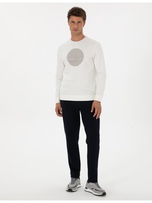 Pierre Cardin Erkek Lacivert Slim Fit 3 İplik Düz Paça Eşofman Altı 50317670-VR033