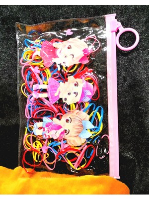 Monalisa Home Lüks Çoklu Çantalı Renkli Küçük Örgü Lastik Toka