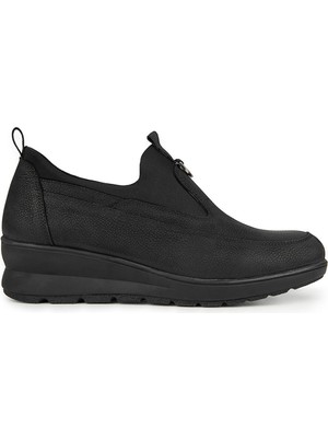 Muya Zapata 6 Nokta Anatomik %100 Deri Kadın Ayakkabı Siyah