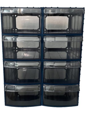 Plastik Çekmeceli Kutu 8 Çekmeceli 740-M