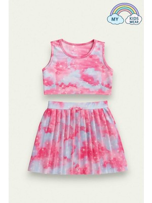 Kız Cocuk Sort Eteklı Mayo Takımı 4 -16 Yas 12024