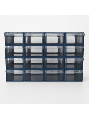 Plastik Çekmeceli Kutu 16 Çekmeceli 740-M