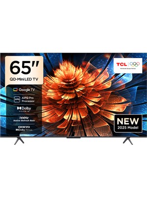 TCL 65Q6C 65" 165 Ekran Uydu Alıcılı 4K Ultra HD MiniLED Google TV