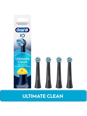 Oral-B iO Siyah Ultimate Clean Diş Fırçası Yedek Başlığı 4 Orta Sertlik Özelliği ile Temizlik