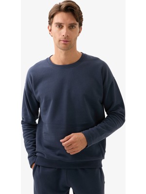 Erkek Sweatshirt 40839 - Lacivert