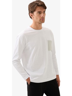 Erkek T-Shirt 40841 - Beyaz