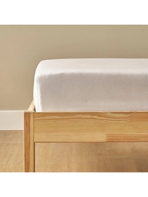 %100 Pamuk Saten Basic Düz Çarşaf Beyaz (160X240 Cm)