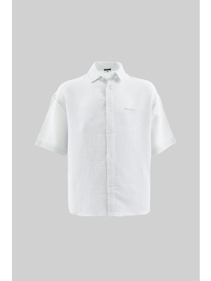 Erkek Basic Contrast Striped Cotton Baby Mavi Gömlek