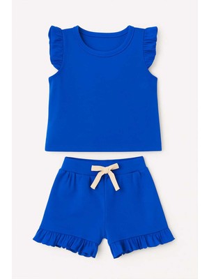 Fırfırlı Kız Çocuk Şort Takım