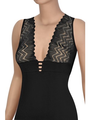 Öts Kadın Atlet Göğüs Dantelli (%96 Pamuk - %4 Elastan)