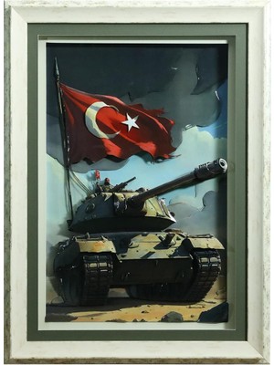 E38 El Işçiliği  Kağıt Rölyef Tablo 63X86 cm - 6349