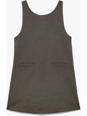 A Kesim Bisiklet Yaka Kolsuz Jile Elbise