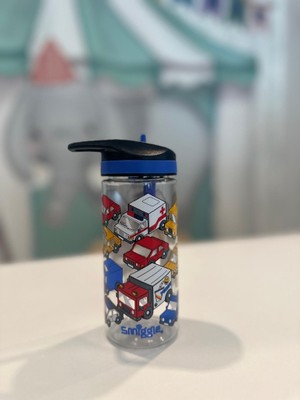 Smiggle - Movin 440 ml Suluk BPA Free Araba Çocuk Okul Matarası Sevimli Hediye