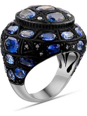 Lial Diamond 7.10 Karat Pırlanta Safir Yüzük, Gerçek Pırlanta, Sertifikalı Mücevher