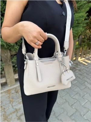 Just Polo Kadın Lüks 3 Bölmeli Yumuşak Deri Şık Ayarlanabilir Askılı Omuz Çantası