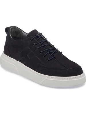 Tergan Lacivert Hakiki Deri Erkek Sneaker - E25I1AY57167-C39