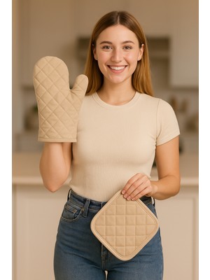 Fırın Eldiveni Fırın Tutacağı Premium Isı Geçirmez Mutfak Eldiveni Tutacak Isıya Dayanıklı Eldiven