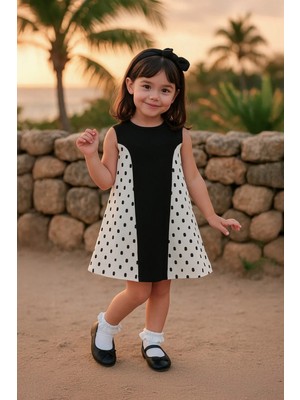 Luess Kız Çocuk Regular Kalıp Desenli Elbise