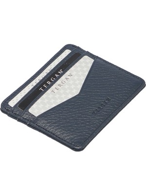 Tergan Lacivert Hakiki Deri Unisex Kredi Kartlık - S1KK00001665-A38