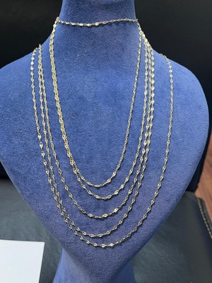 14 Ayar Papatya Silver Dizayn,parlak Makine Zinciri,dizayn Zincir,altın Zincir,14 Ayar Zincir,zincir