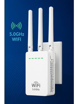 Wıfı Repeater + Router + 300MBPS/1200MBPS Beyaz