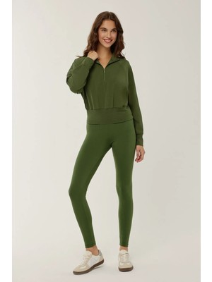 Hiccup Kadın Yüksek Bel Tayt Yeşil