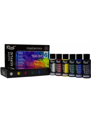 Rich master mix 60 cc akrilik set 6 lı 11406
