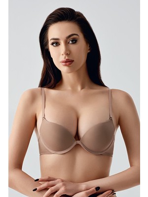 Kadın Push-Up Özel Çift Dolgulu - Göğüsü Dolgun Gösteren Capucino Renk Sütyen 337035