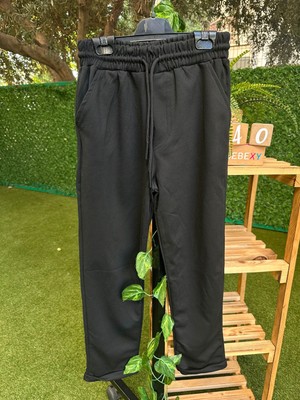 Önden Ipli Arka Cepli Unisex  Pantolon  Siyah