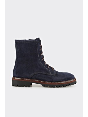 Lacivert Deri Kadın Günlük Bot