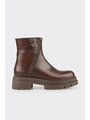 Kahve Deri Kadın Günlük Bot