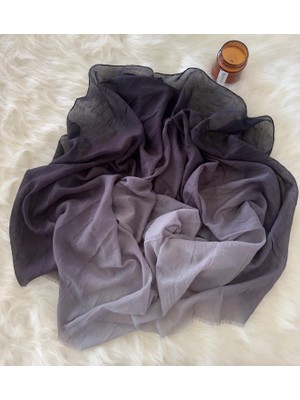 Vavscarfs Degrade Renk Geçişli Konfor Şal Kül Rengi