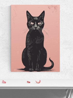Shadow Cat, Gölge Kedi Dijital Sanat Poster - Afiş - Dekoratif Duvar Poster
