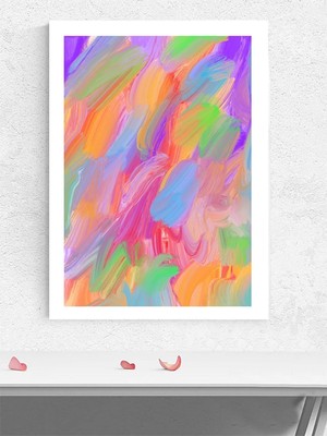 Chromatic Haze, Kromatik Sis Soyut Sanat Sanatsal Poster - Afiş - Dekorasyon