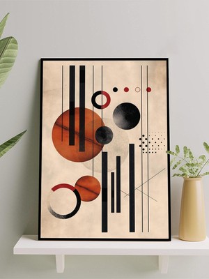 Echoes, Yankılar Soyut Sanat Çerçeveli Tablo - Çerçeveli Poster, Sanatsal Dekorasyon