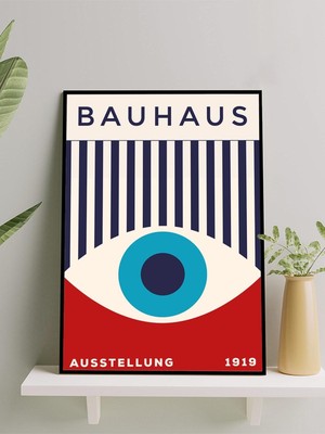 Bauhaus, Ausstelung, Sergi, Alman Modern Sanat. Sanatsal Çerçeveli Tablo - Çerçeveli Poster