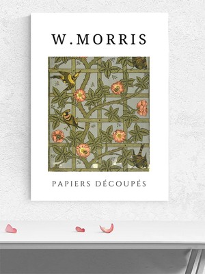 W. Morris - Birds And Roses, Kuşlar ve Güller, Art Nouveau Sanatsal Poster - Afiş - Dekoratif Duvar