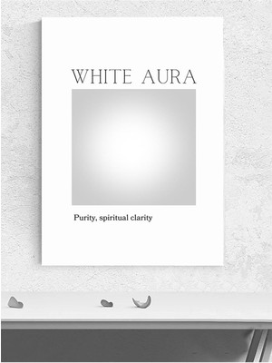 White Aura Soul, Beyaz Aura Manifest, Olumlama, Mantra, Spiritüel, Meditasyon Poster, Afiş