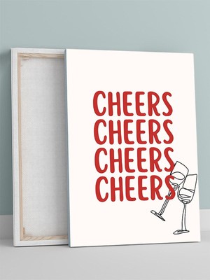 Cheers, Şerefe Minimalist Sanat Mutfak Kanvas Tablo - Tuval Tablo