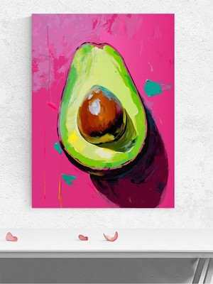 Avocado Burst, Avokado Patlaması Soyut Sanat Mutfak Poster - Afiş - Dekoratif Duvar Poster